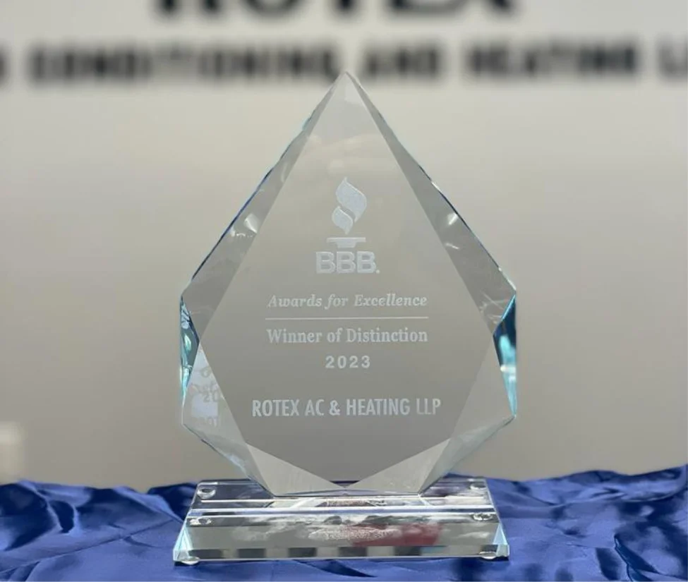 Better Business Bureau award to Rotex AC and Heating