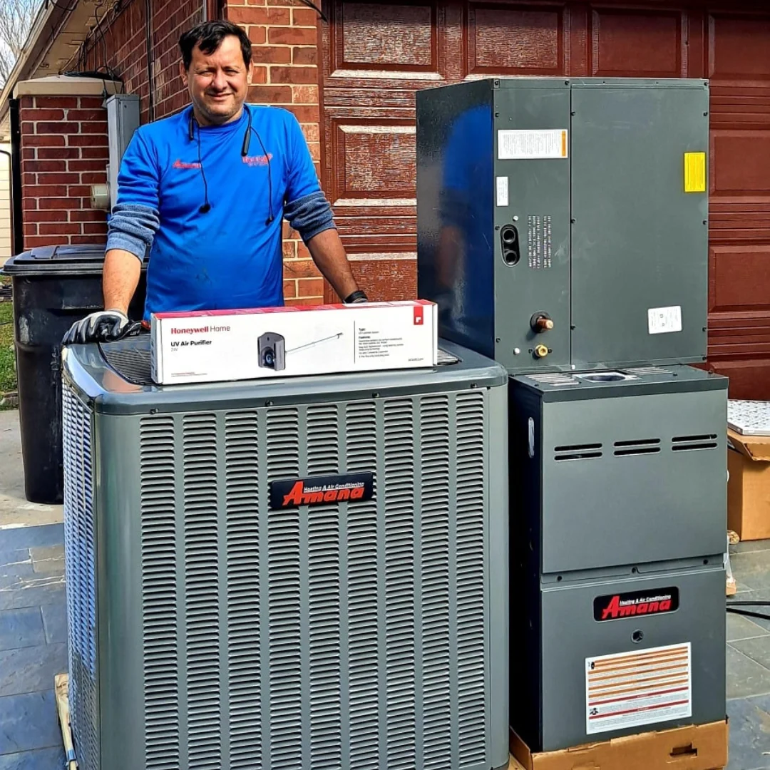 Air Conditioning and Heating installation crew hvac system
