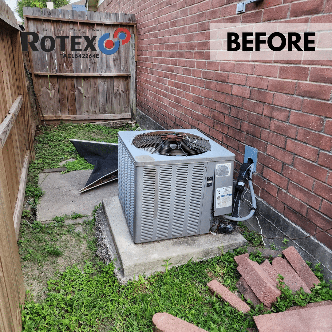 Old air conditioning unit outside